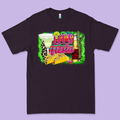 Lets Fiesta Premium Tee Designed By Cowhidedigitalart