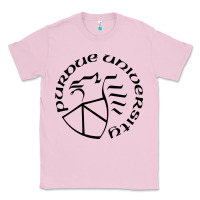 Bubblegum Pink Purdue University seal apparel Classic Tee - linhVisuals