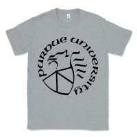 Heather Grey Purdue University seal apparel Classic Tee - linhVisuals