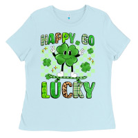 Baby Blue happy go lucky Ladies Tee - Artiststas