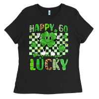 Black happy go lucky Ladies Tee - Artiststas