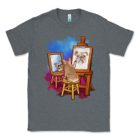 Charcoal Heather french bulldog painting bulldog artist art animals graphic long sleeve Classic Tee - linhVisuals