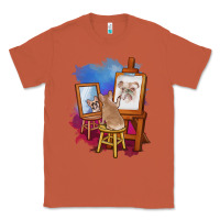 Copper french bulldog painting bulldog artist art animals graphic long sleeve Classic Tee - linhVisuals