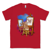 Red french bulldog painting bulldog artist art animals graphic long sleeve Classic Tee - linhVisuals