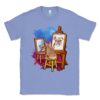 Colony Blue french bulldog painting bulldog artist art animals graphic long sleeve Classic Tee - linhVisuals