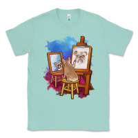 Seafoam french bulldog painting bulldog artist art animals graphic long sleeve Classic Tee - linhVisuals