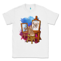 White french bulldog painting bulldog artist art animals graphic long sleeve Classic Tee - linhVisuals