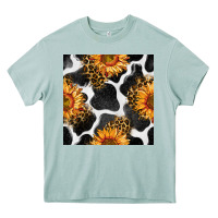 Arona cowhide leopard sunflower seamless pattern Heavy Core Tee - BundleAndBundleShop