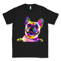 Black frenchie french bulldog pop art portrait bouledogue t shirt Classic Tee - linhVisuals