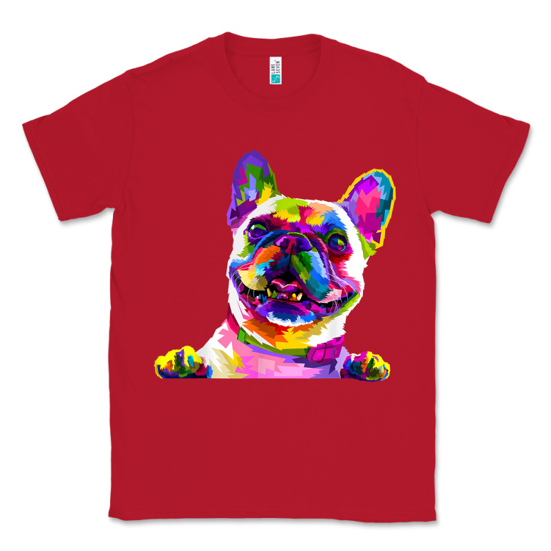 Frenchie French Bulldog Pop Art Portrait Bouledogue T Shirt Classic Tee by linhVisuals | Teevron