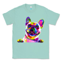 Seafoam frenchie french bulldog pop art portrait bouledogue t shirt Classic Tee - linhVisuals