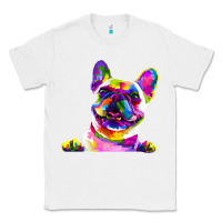 White frenchie french bulldog pop art portrait bouledogue t shirt Classic Tee - linhVisuals