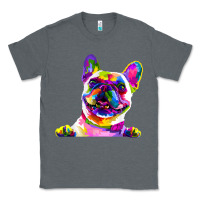 Charcoal Heather frenchie french bulldog pop art portrait bouledogue t shirt Classic Tee - linhVisuals
