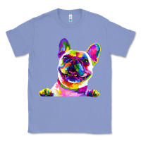 Colony Blue frenchie french bulldog pop art portrait bouledogue t shirt Classic Tee - linhVisuals