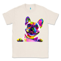 Natural frenchie french bulldog pop art portrait bouledogue t shirt Classic Tee - linhVisuals
