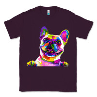 Plum frenchie french bulldog pop art portrait bouledogue t shirt Classic Tee - linhVisuals