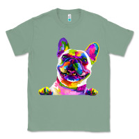 Sage frenchie french bulldog pop art portrait bouledogue t shirt Classic Tee - linhVisuals
