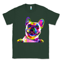 Sports Green frenchie french bulldog pop art portrait bouledogue t shirt Classic Tee - linhVisuals