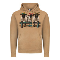 Vintage Camel 3 sheeps suffolk ewe with bandanas and fence Vintage Hoodie - BarkalooDesign