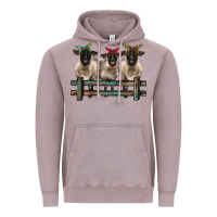Vintage Zinc 3 sheeps suffolk ewe with bandanas and fence Vintage Hoodie - BarkalooDesign