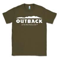 Army Green Outback Steakhouse Classic Tee - linhVisuals