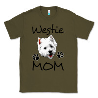 Army Green westie mom dog mama west highland terrier dog Classic Tee - linhVisuals
