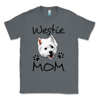 Charcoal Heather westie mom dog mama west highland terrier dog Classic Tee - linhVisuals