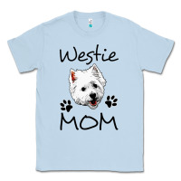 Dusty Blue westie mom dog mama west highland terrier dog Classic Tee - linhVisuals