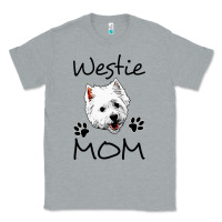 Heather Grey westie mom dog mama west highland terrier dog Classic Tee - linhVisuals