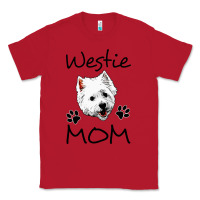 Red westie mom dog mama west highland terrier dog Classic Tee - linhVisuals