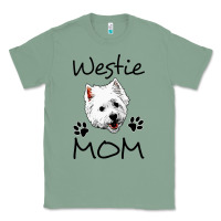 Sage westie mom dog mama west highland terrier dog Classic Tee - linhVisuals