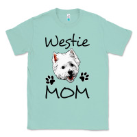 Seafoam westie mom dog mama west highland terrier dog Classic Tee - linhVisuals