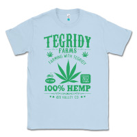 Dusty Blue tegridy farms Classic Tee - linhVisuals
