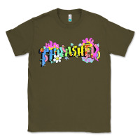 Army Green trasher Classic Tee - linhVisuals