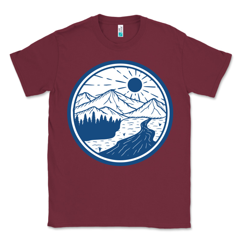 River Mountain Badge Classic Tee by linhVisuals | Teevron