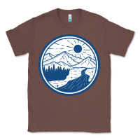 Chestnut River Mountain Badge Classic Tee - linhVisuals