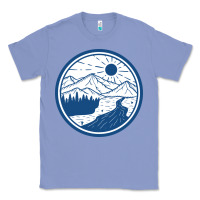 Colony Blue River Mountain Badge Classic Tee - linhVisuals