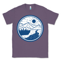 Lavender River Mountain Badge Classic Tee - linhVisuals