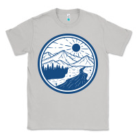 Moon Dust River Mountain Badge Classic Tee - linhVisuals
