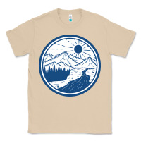 Mushroom River Mountain Badge Classic Tee - linhVisuals