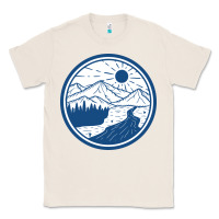 Natural River Mountain Badge Classic Tee - linhVisuals