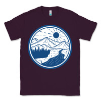 Plum River Mountain Badge Classic Tee - linhVisuals