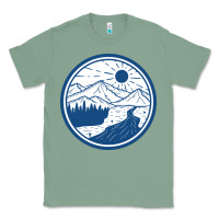 Sage River Mountain Badge Classic Tee - linhVisuals
