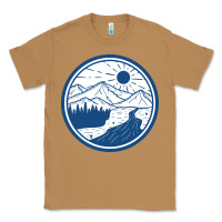 Toasted Coconut River Mountain Badge Classic Tee - linhVisuals