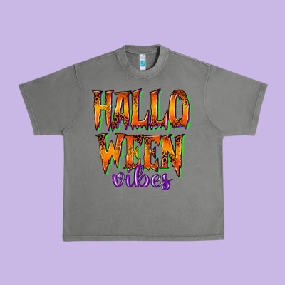 Halloween Vibes Urban Heavy Tee Designed By Racoondesign