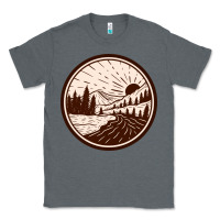 Charcoal Heather River Forest Brown Classic Tee - linhVisuals