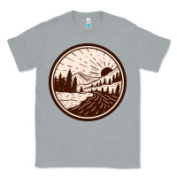 Heather Grey River Forest Brown Classic Tee - linhVisuals