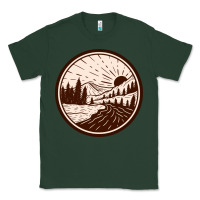 Sports Green River Forest Brown Classic Tee - linhVisuals