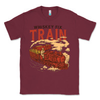 Burgundy Whiskey Train Classic Tee - linhVisuals