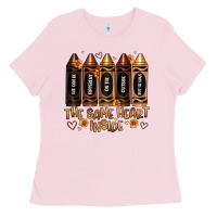 Bubblegum Pink the same heart inside artiststas Ladies Tee - Artiststas